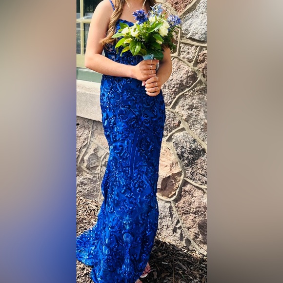 Morilee Roayl Blue Prom Dress - Picture 2 of 6